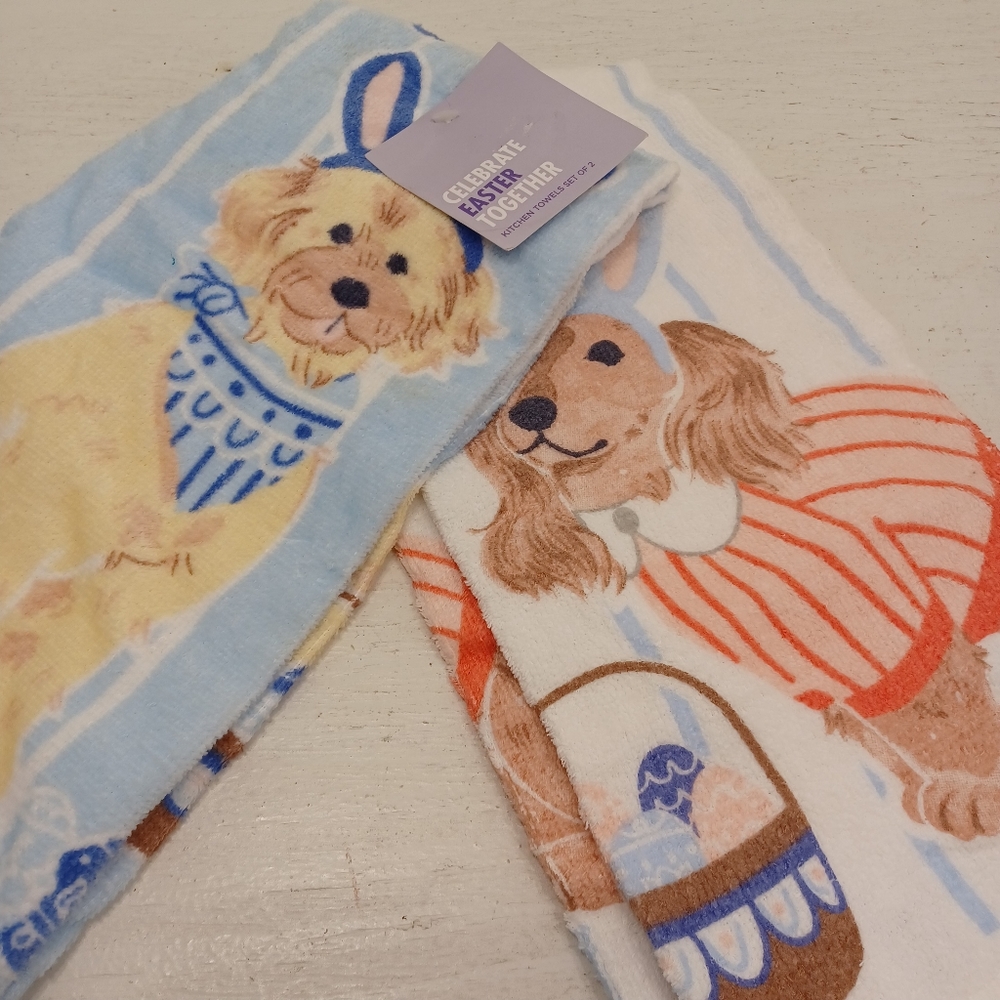 New Kitchen towels Celebrate Easter together dog towels